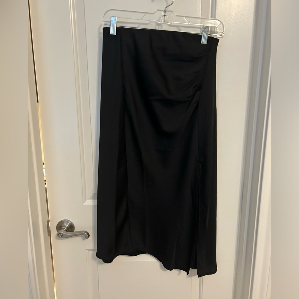 Silk slit Midi Skirt